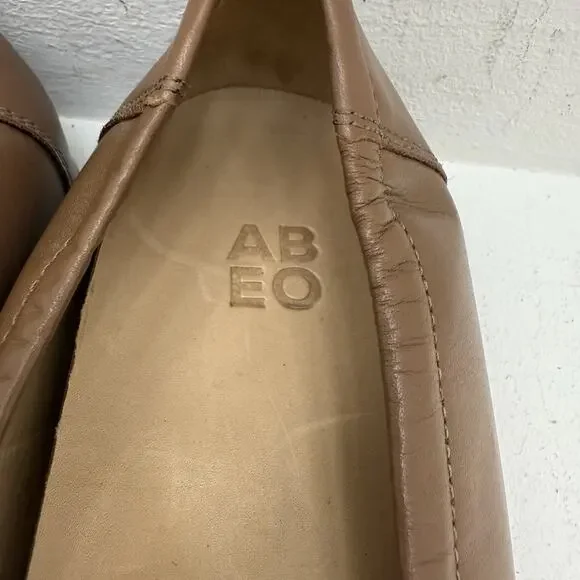 ABEO Naomi Loafers Size 11 Neutral Beige Leather Comfort Slip On Casual Shoes - Picture 6 of 8
